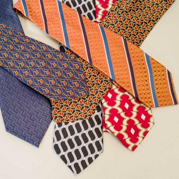 Lot of 6 Mens Neckties Pascal Salvatore Pellegrino Armani Ermenegildo Zegna - Picture 2 of 4